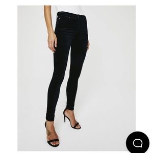 Womens Adriano Goldschmied Farrah Skinny High Rise Super Black Velvet 26R